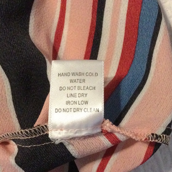 Favlux Strapless Vertical Striped Top Large Pink - Picture 5 of 7